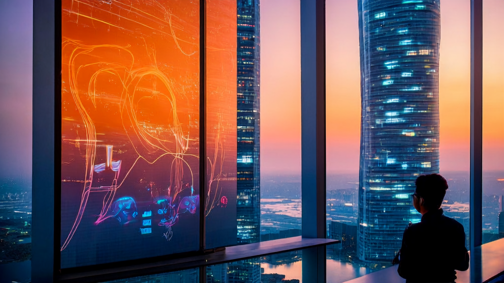 2025年AI获客新趋势：个性化邮件营销的革命，展示了一位创业者利用AI技术进行邮件营销的场景