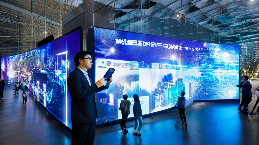 A futuristic city scene showcasing AI-powered advertising and efficient file search tools