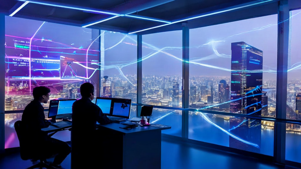 未来办公室中的跨境电商营销人员使用Canva的“创意操作系统”进行AI精准获客