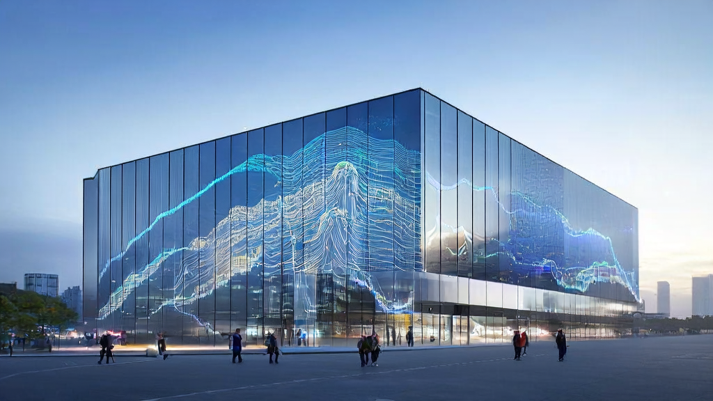 未来城市中的跨境电商公司利用AI技术优化客户获取流程，展示vivo端侧AI的应用场景
