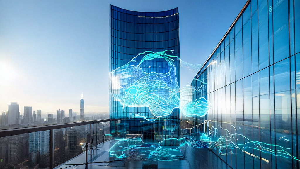 Data scientists and marketing experts in a modern office using AI technology to optimize ad targeting strategies, ensuring precise audience reach and reduced CPA.