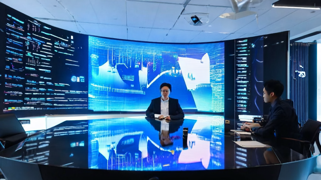 使用GPT-5优化邮件营销策略的未来感办公室场景