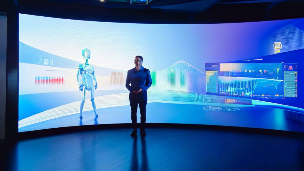 The cross-border e-commerce manager is reviewing the application case of Microsoft Copilot AI on LG TVs, showcasing AI-optimized advertising effectiveness.