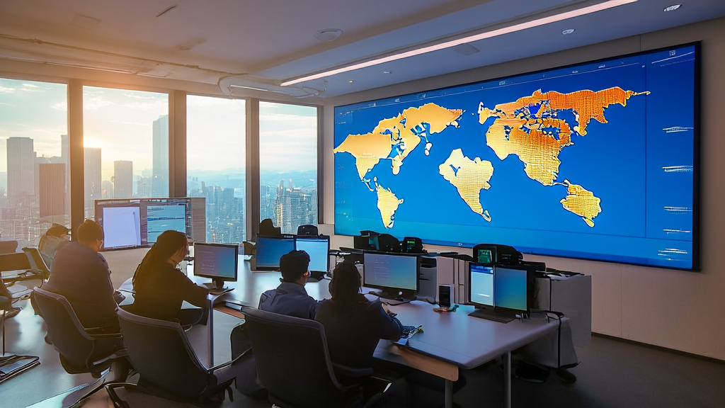 Modern office scene showcasing the use of Gemini2.5Pro to enhance customer acquisition efficiency