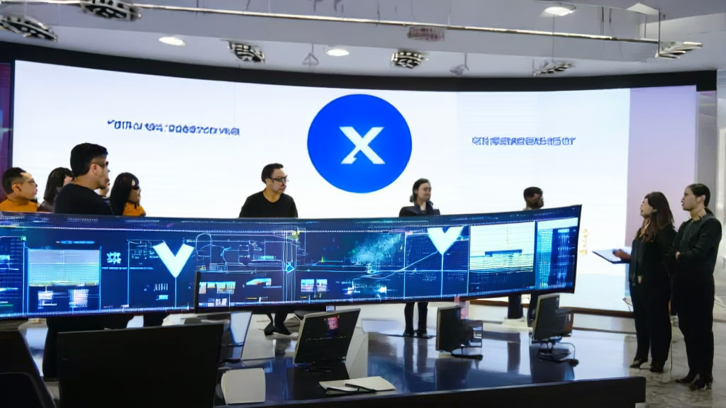 AI技术驱动的客户获取创新解决方案，展示B2B企业的现代化办公环境和AI生成的动态视频。