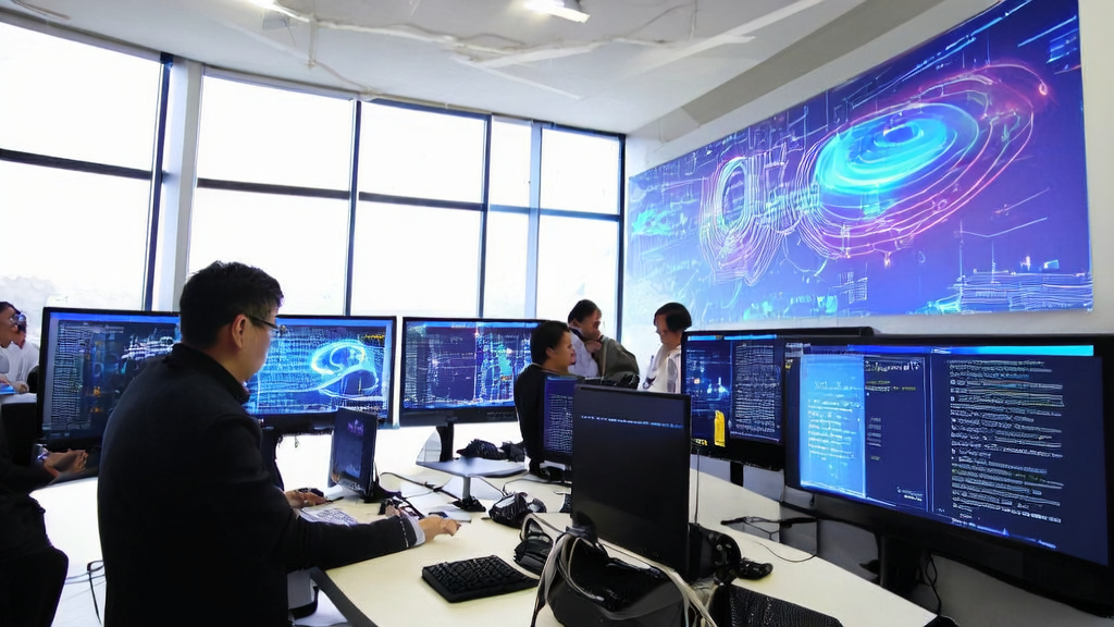 埃森哲办公室内员工打包物品，技术人员操作AI邮件营销系统