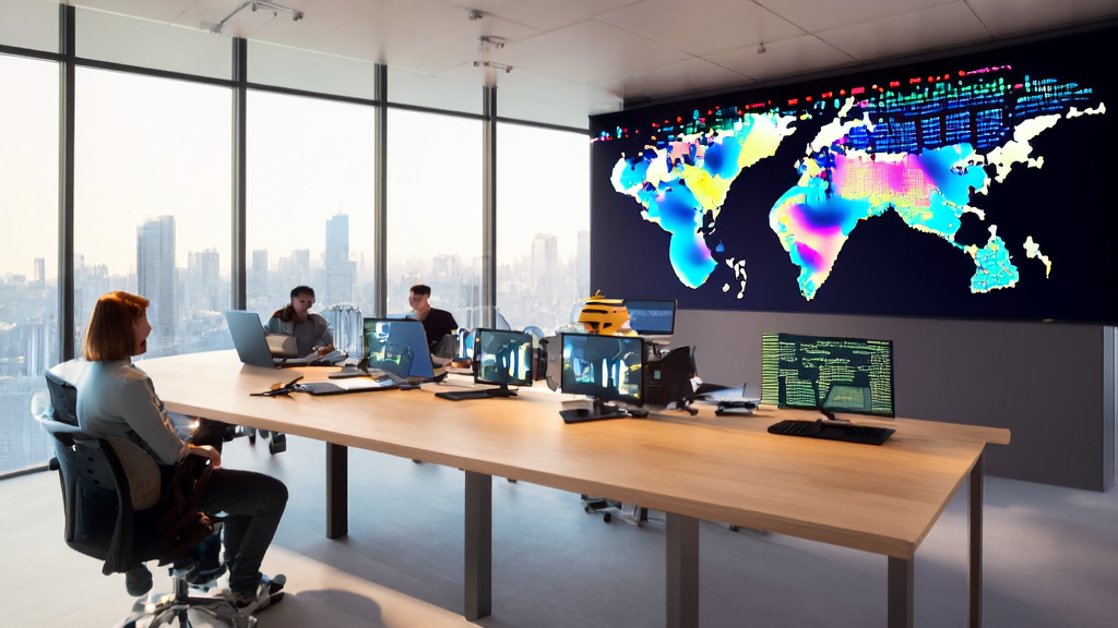 使用AI技术赋能企业高效获客的现代化办公室场景