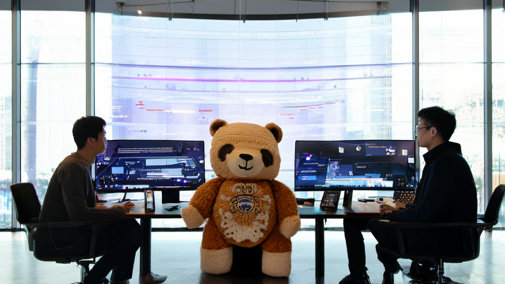 Interior of a modern e-commerce office showcasing the application of AI technology to boost sales conversion rates