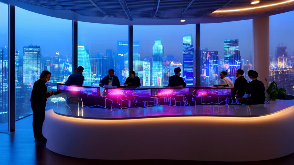 使用AI工作台ima进行数据分析的现代化办公室场景