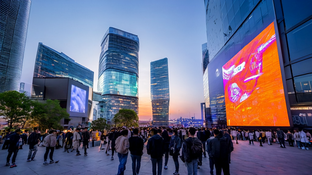 未来城市的科技中心展示AI客户挖掘平台及ChatGPT的应用场景