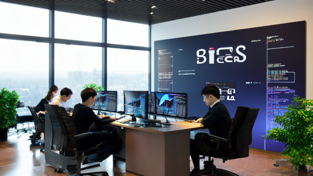 Programmers in a modern office using AI technology to optimize acquisition costs