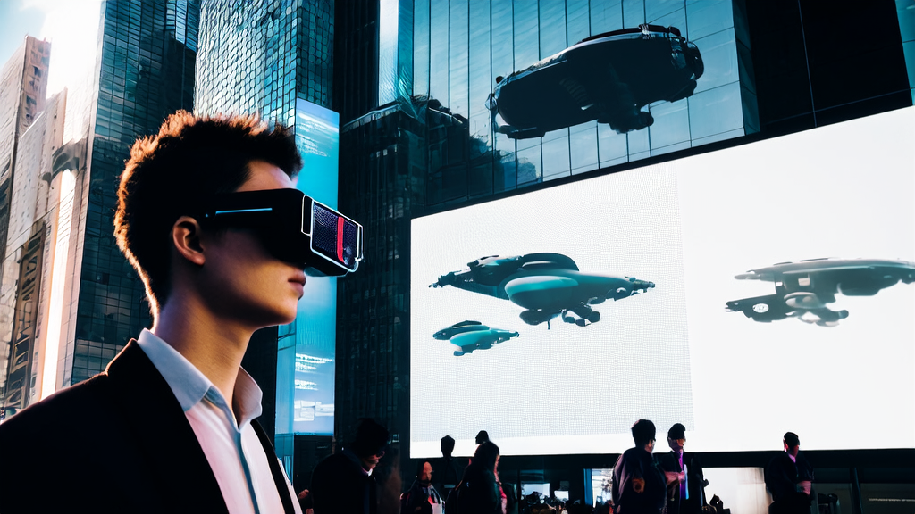 一位创业者使用Rokid Glasses与潜在客户互动，展示AI技术如何革新获客方式