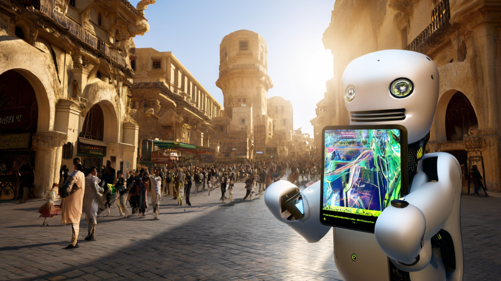Scene of AI customer acquisition in the Middle East market, showcasing the power of NVIDIA GeForce GPU