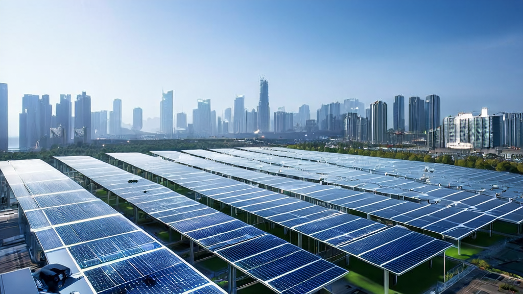 未来城市中的光伏电站，展示AI获客技术如何推动行业发展