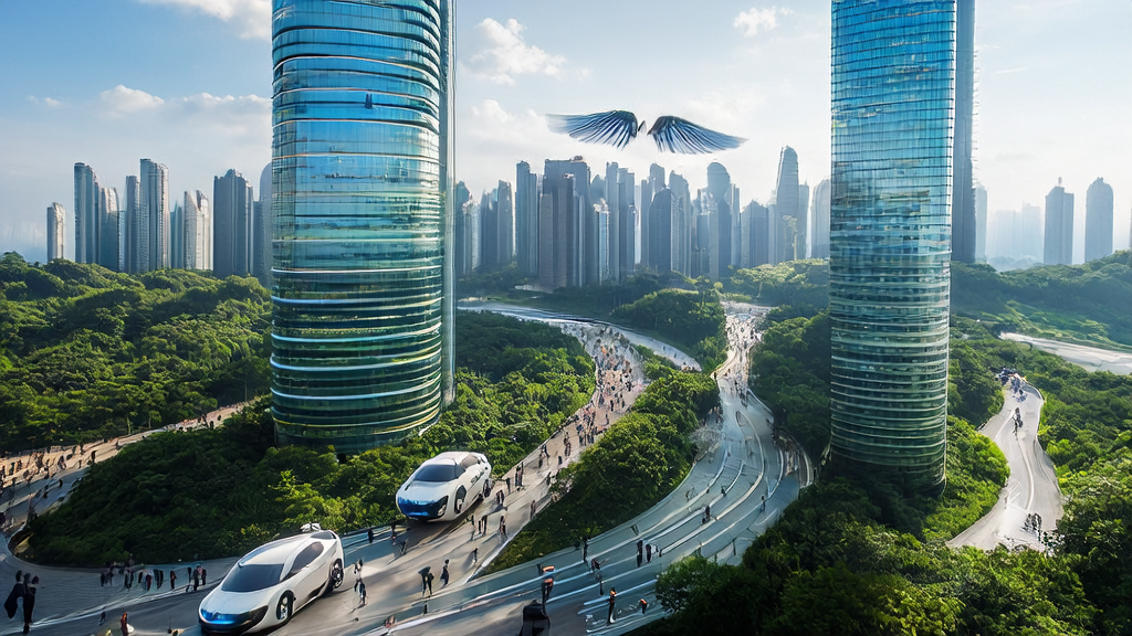 东南亚城市中的AI技术应用，包括高德地图2025、仿生机器鸟和智能机器狗