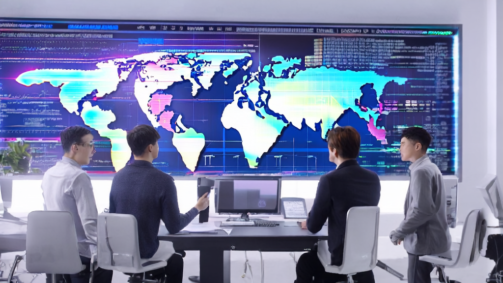 Young entrepreneurs use AI technology to enhance customer acquisition efficiency by analyzing global market data to accurately target potential customers