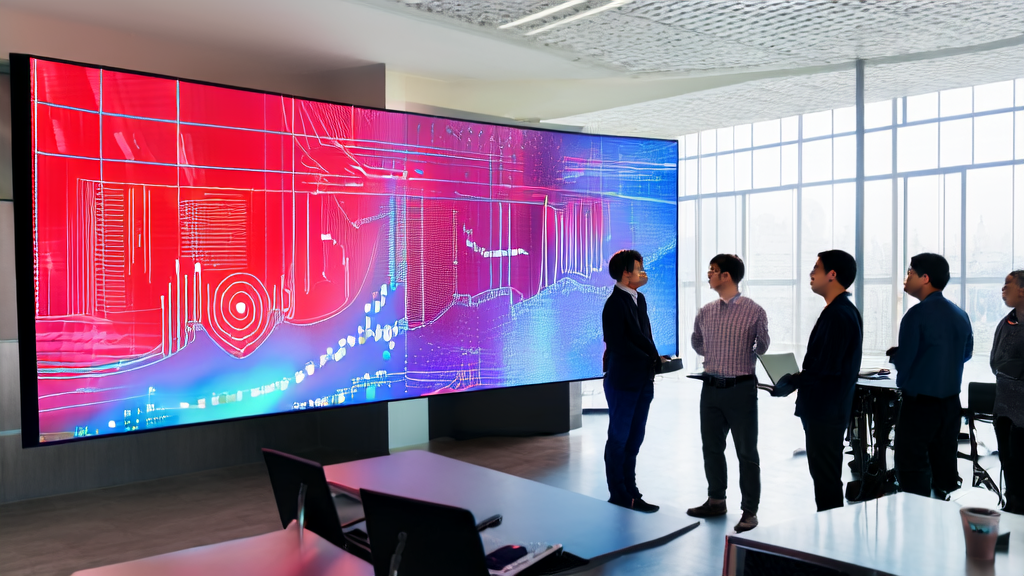 Innovative AI acquisition strategies in the B2B market, showcasing a team discussing applications of Baidu's AI search functionality