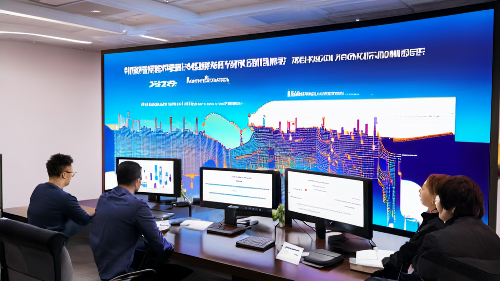 AI获客与LinkedIn客户生态系统结合的现代办公室场景