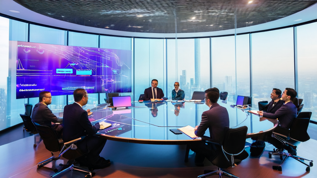 现代化办公室中的AI获客策略会议