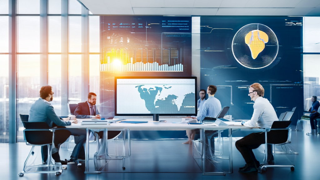 Modern office employees using GPT-5 for market expansion analysis