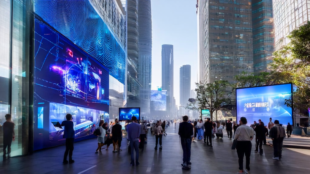 A showcase of the new era of AI acquisition in a futuristic city