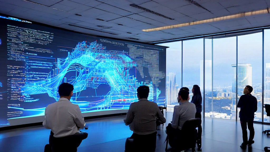 Data scientists in an office using AI technology for customer data cleansing and real-time processing to enhance acquisition efficiency.