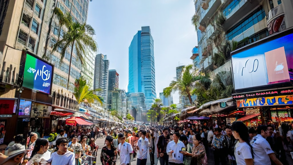 东南亚市场中人们使用AI客户服务助手的场景