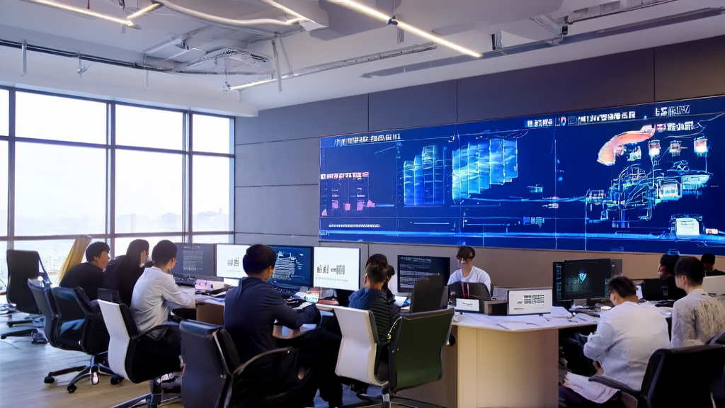 Modern office showcasing AI technology optimizing email marketing strategies