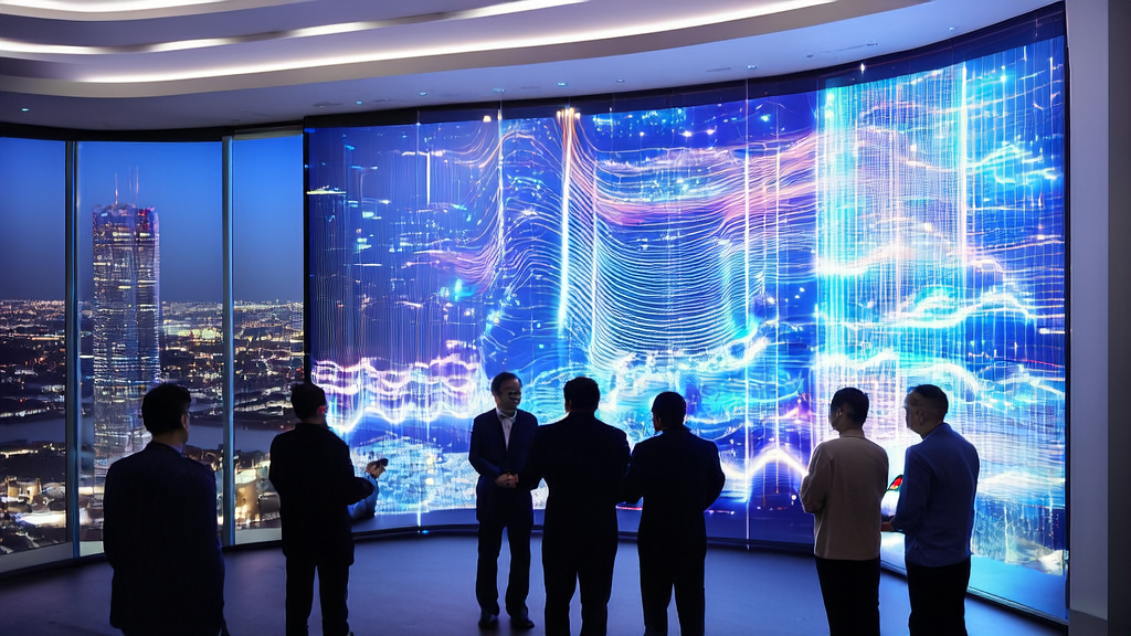 Modern office scene showcasing the AI acquisition system and its impact on e-commerce sales