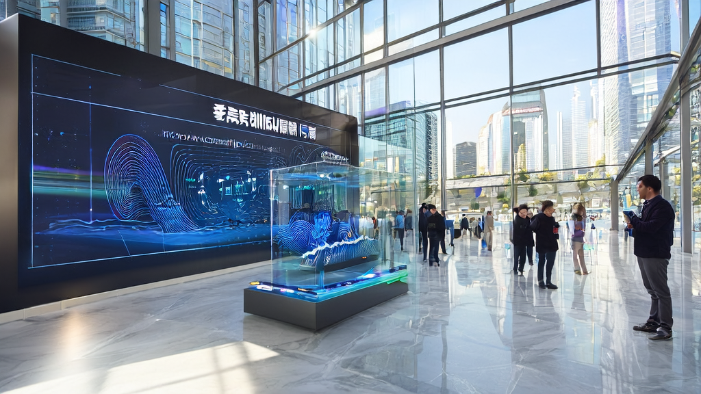 In a futuristic city exhibition hall, visitors are experiencing the powerful features of an AI acquisition system and watching GPT-5 Pro independently proving a new theorem.