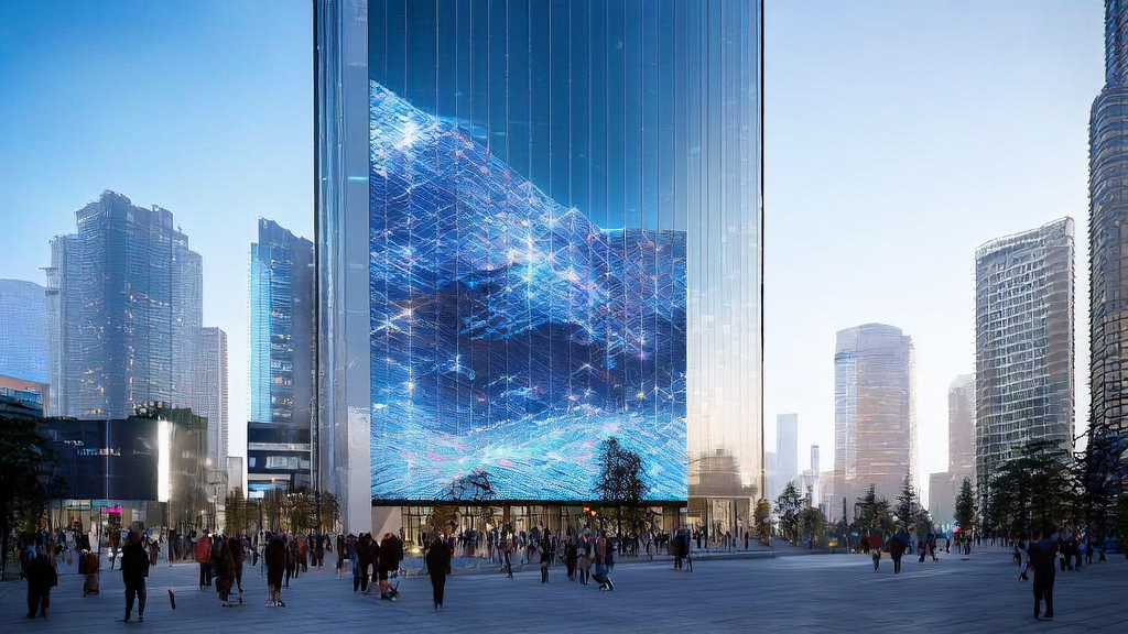 Futuristic cityscape showcasing the Marey Realism v1.5 AI video generation tool