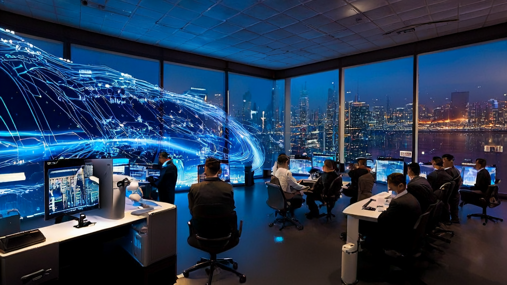 In a tech company's office, engineers are discussing how to use AI technology to improve customer acquisition and address copyright challenges.