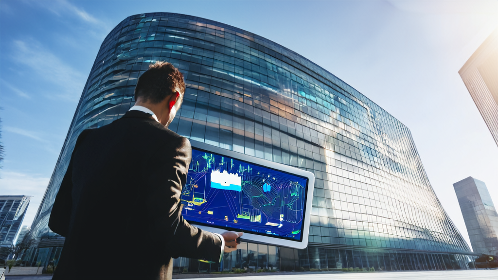AI技术正在革新外贸B2B获客方式，展示了一名商务人士利用AI工具从Google地图等渠道采集客户数据的场景。