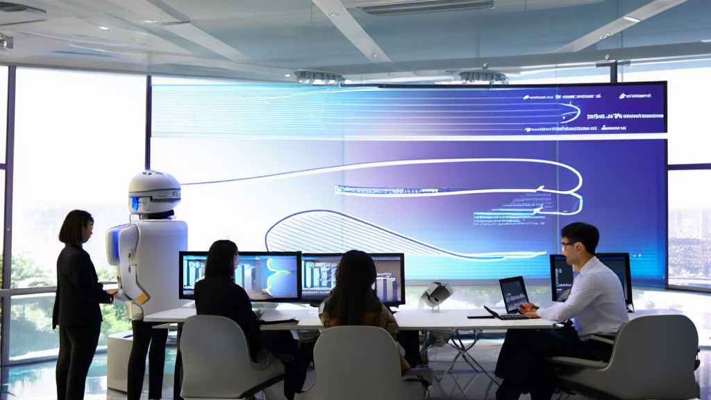 Ali Travel AI intelligence optimizing email marketing in an office setting, enhancing customer acquisition efficiency