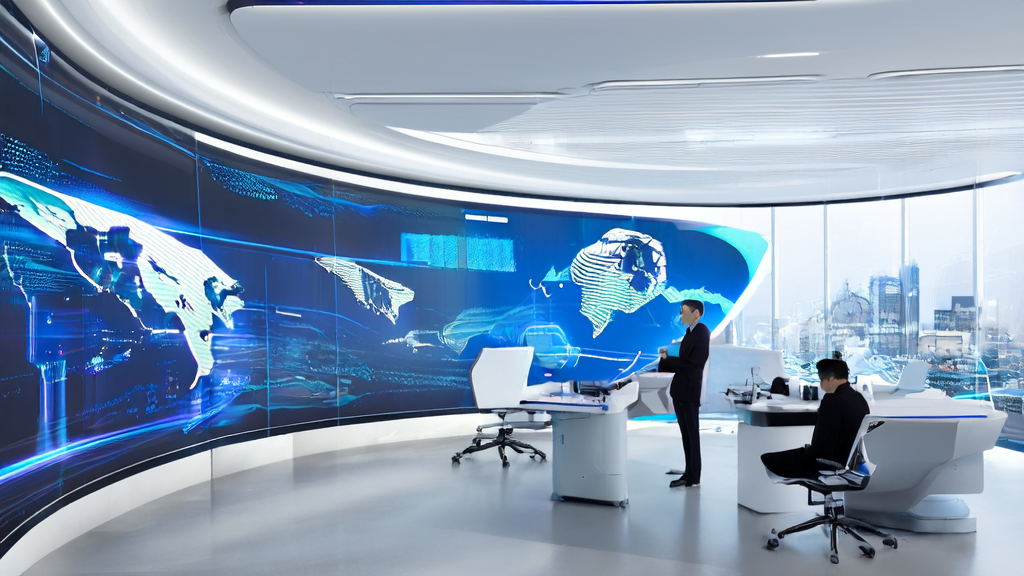 Foreign trade business leader using AI technology for customer data analysis and management to improve acquisition efficiency and conversion rate