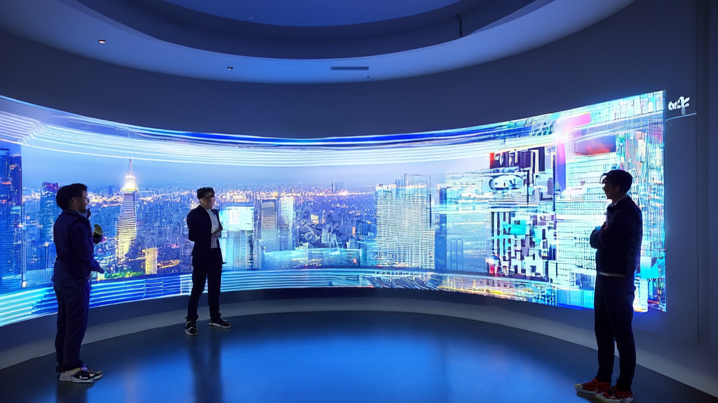 Young entrepreneurs optimizing AI customer acquisition strategies using Google Stax in a high-tech office