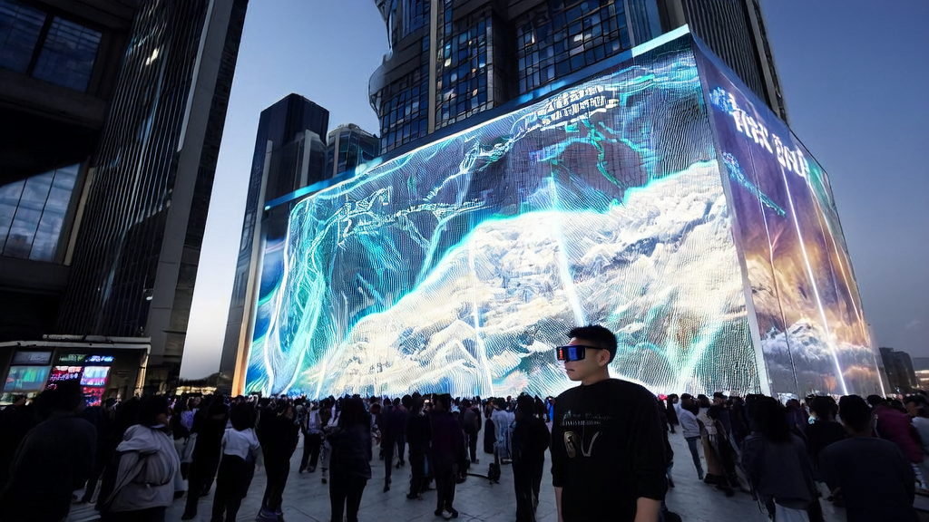 People in a smart city receiving personalized ad recommendations through ChatGPT