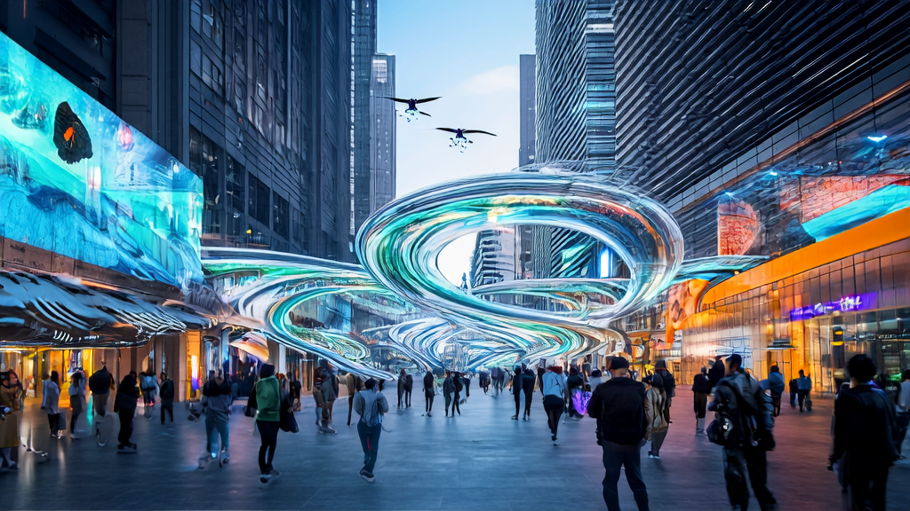 2025年AI优化广告投放：精准触达与成本控制的未来城市景象