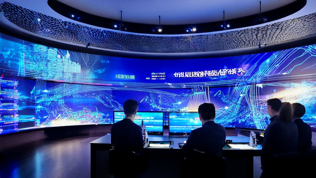 现代化广告控制中心，工程师们利用AI技术进行广告投放优化，精准触达目标人群并降低CPA。