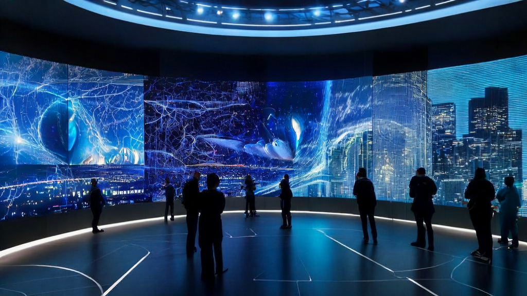 Future city's ad control center where engineers use Li Auto's M100 AI chip to optimize ad placement