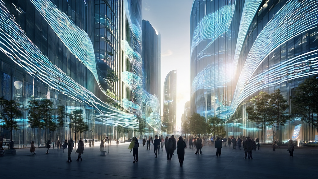 未来城市中，AI优化广告投放，实时生成个性化广告界面，精准触达目标人群并降低CPA。