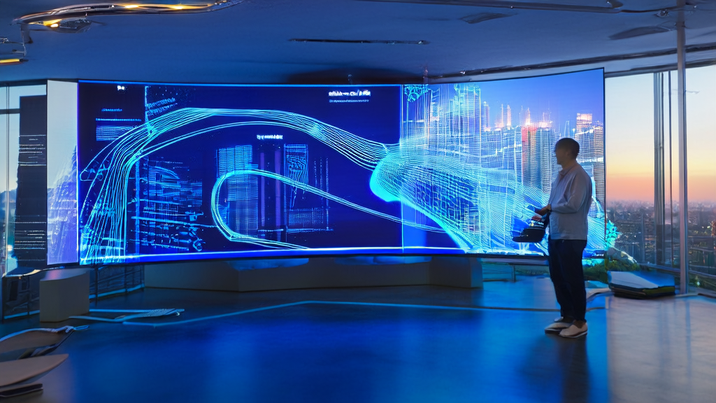 现代办公室中，工程师们利用讯飞星火X1.5大模型优化广告投放策略，精准触达目标客户并降低CPA