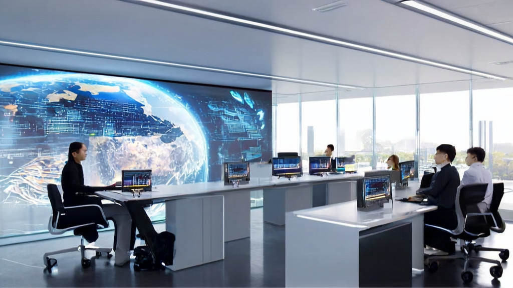 AI-based customer data cleaning service in a modern office environment