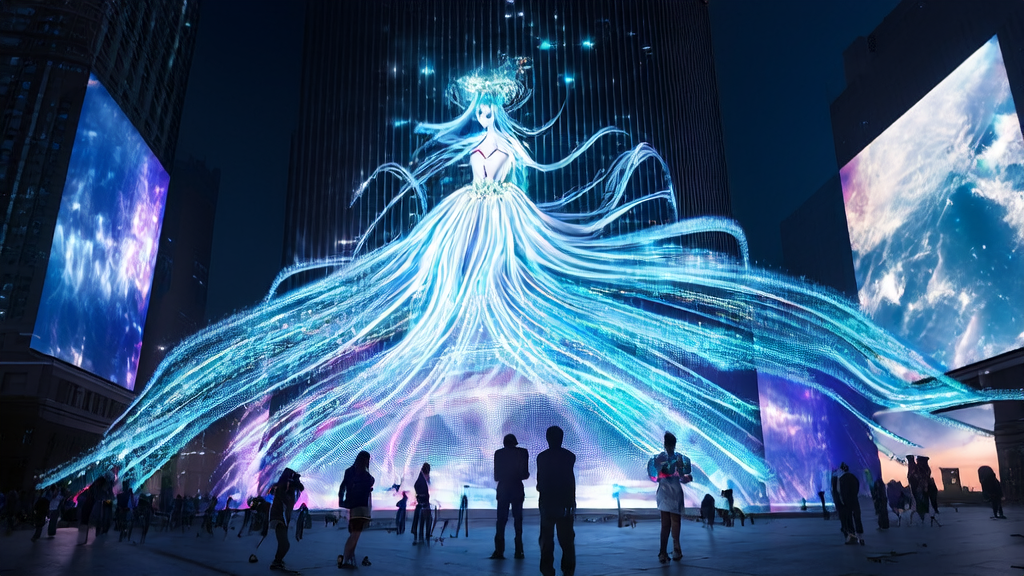 AI艺术家Xania Monet的虚拟形象在城市中展示最新音乐创作