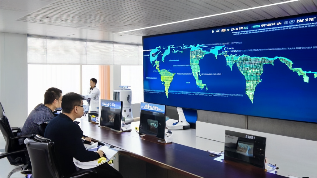 现代办公室中使用AI技术进行电商获客和数据分析的场景