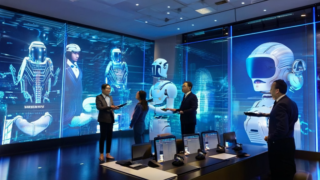 AI技术助力外贸企业精准获客的现代化办公室场景