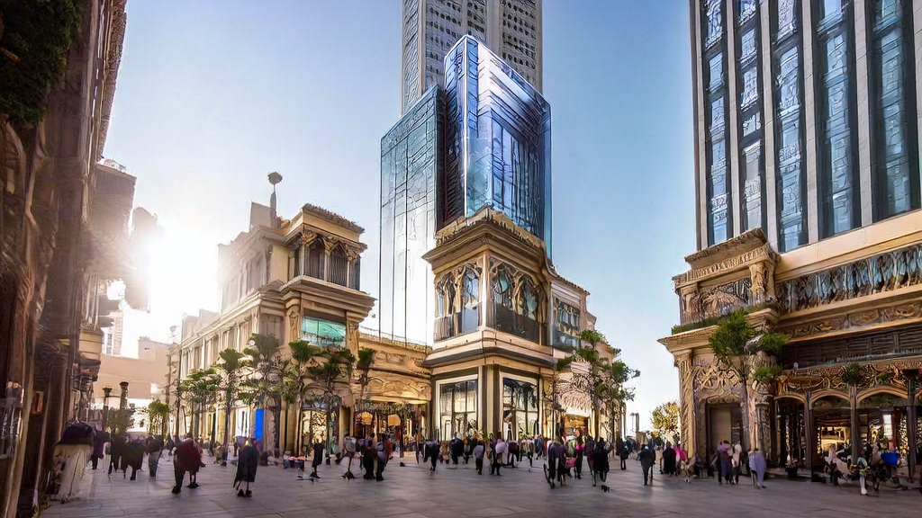 AI big data smart acquisition system in the bustling cityscape of the Middle East market