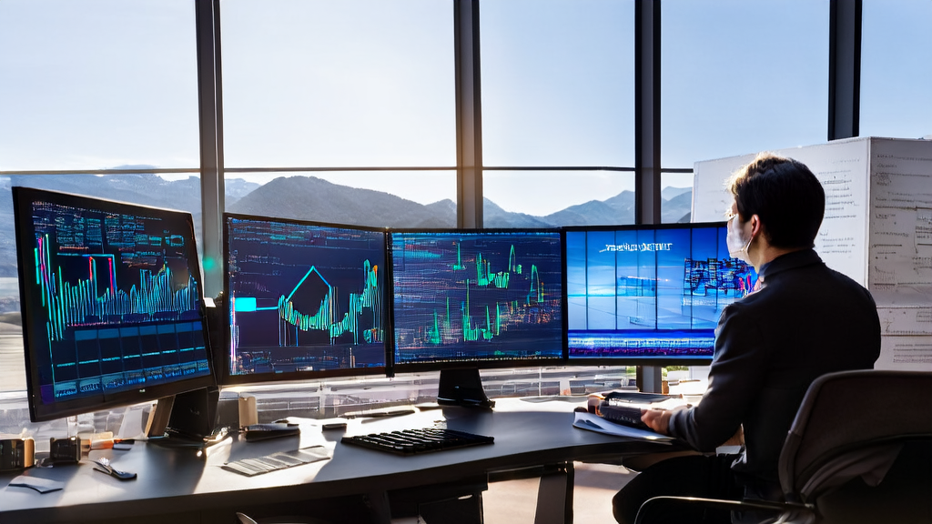 阳光照射下的现代化办公室中，工程师正在使用AI大数据智能获客系统分析越南B2B市场的数据，旁边的MathModelAgent工具随时待命提供数学建模支持。