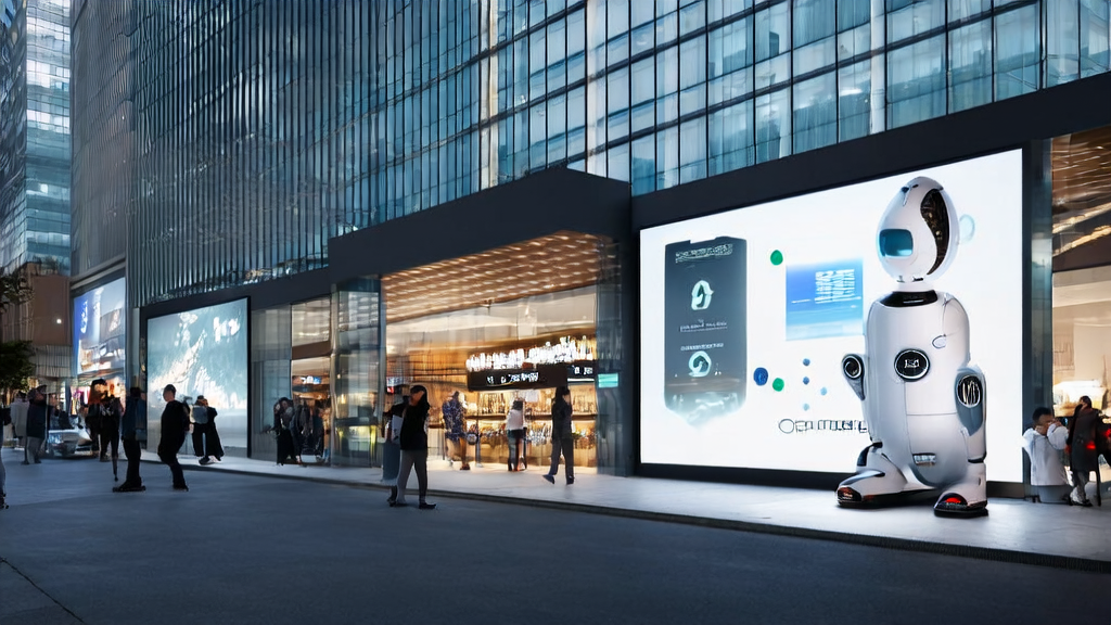 印度AI聊天机器人购物试点项目，展示现代化商店中的AI互动场景