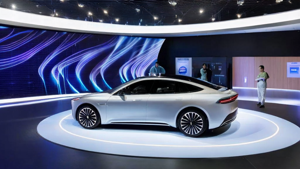 Launch event of Li Auto i8, showcasing AI-based customer data cleaning services with engineers monitoring and optimizing data streams.